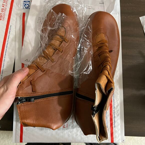 Ankle Boots Round Toe Casual Comfortable Lightweight Side Zipper Size 9.5US/41CN - Picture 11 of 16